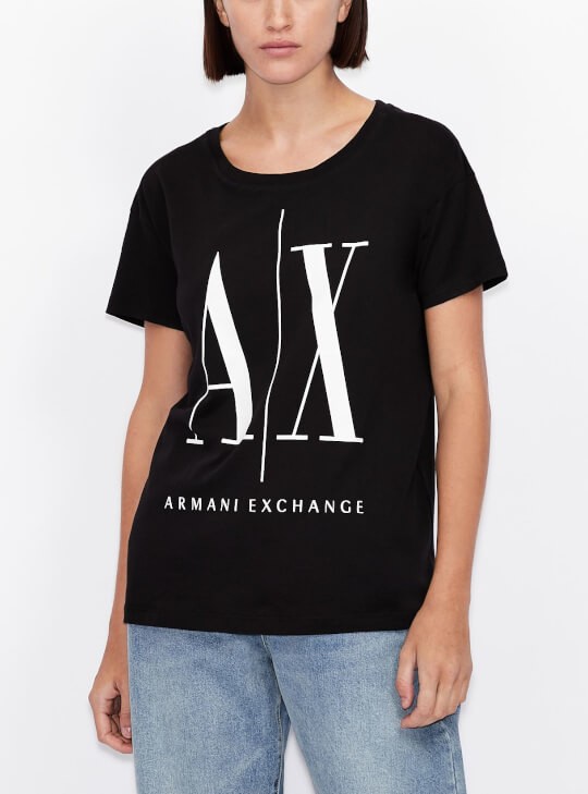 Armani Exchange COTTON BOYFRIEND T-SHIRT 8NYTCX 1200 - Tadolini...