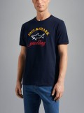 Paul & Shark ORGANIC COTTON T-SHIRT WITH PRINTED LOGO - C0P1006 013 - Tadolini Abbigliamento