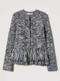 TWINSET Milano WOOL BLEND MANDARIN COLLAR JACKET WITH FRINGES - 232TP3060 - Tadolini Abbigliamento