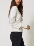 TWINSET Milano ANGORA BLEND JUMPER WITH LACE - 232TP3120 - Tadolini Abbigliamento