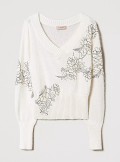 TWINSET Milano ANGORA BLEND JUMPER WITH LACE - 232TP3120 - Tadolini Abbigliamento