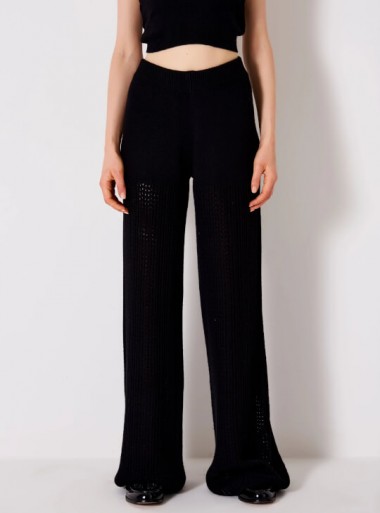 Vicolo POINTELLE KNIT TROUSERS - 77244R 099 - Tadolini Abbigliamento