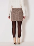 Vicolo CHECK AND SEQUIN MINISKIRT - TR1660 - Tadolini Abbigliamento