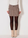 Vicolo CHECK AND SEQUIN MINISKIRT - TR1660 - Tadolini Abbigliamento