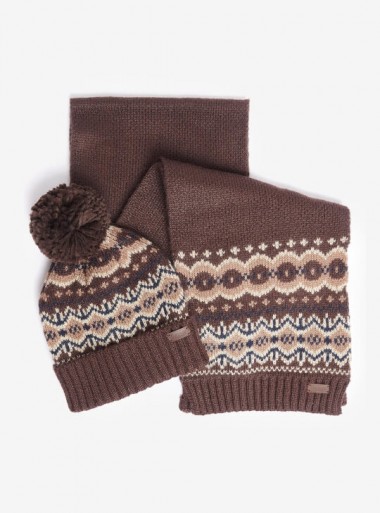 Barbour BARBOUR FAIRISLE BEANIE & SCARF GIFT SET - MGS0078 TN63 - Tadolini Abbigliamento