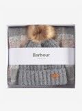 Barbour BARBOUR SALTBURN BEANIE E TARTAN SCARF GIFT SET - LGS0077 GY31 - Tadolini Abbigliamento