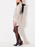 Vicolo SHORT DRESS WITH SEQUINS AND BOW - TR1987 - Tadolini Abbigliamento