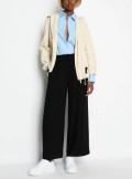 Armani Exchange Wide-leg trousers with turn-up at the bottom in recycled ASV fabric - 3DYP31 1200 - Tadolini Abbigliamento