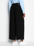 Armani Exchange Wide-leg trousers with turn-up at the bottom in recycled ASV fabric - 3DYP31 1200 - Tadolini Abbigliamento