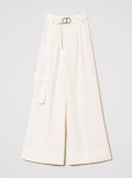 TWINSET Milano Wide leg linen blend trousers - 241TP2522 - Tadolini Abbigliamento