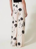 TWINSET Milano Floral crêpe palazzo trousers - 241TP2604 - Tadolini Abbigliamento