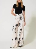 TWINSET Milano Floral crêpe palazzo trousers - 241TP2604 - Tadolini Abbigliamento