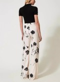 TWINSET Milano Floral crêpe palazzo trousers - 241TP2604 - Tadolini Abbigliamento