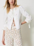 TWINSET Milano Muslin jacket with embroideries - 241TT2010 - Tadolini Abbigliamento