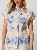 TWINSET Milano Camicia in misto lino con stampa a fiori - 241TT2426 - Tadolini Abbigliamento