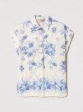 TWINSET Milano Linen blend shirt with floral print - 241TT2426 - Tadolini Abbigliamento