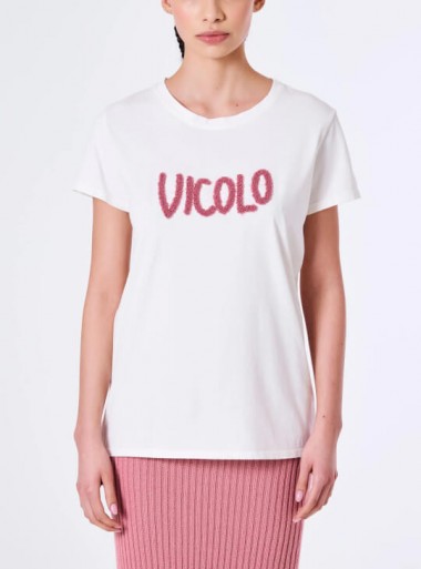 Vicolo T-shirt con logo Vicolo in spugnetta - RB0054 - Tadolini Abbigliamento