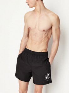 Armani Exchange Fabric beach boxer shorts with logo - 953034CC623 00020 - Tadolini Abbigliamento