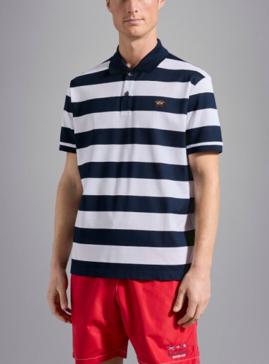 Paul & Shark Cotton piqué polo with iconic badge - C0P1012 - Tadolini Abbigliamento