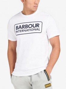 Barbour International T-shirt Essential logo grande - MTS1180 WH11 - Tadolini Abbigliamento