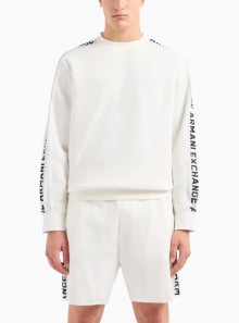 Armani Exchange Cotton blend sweatshirt with logo tape - 3DZMLA - Tadolini Abbigliamento