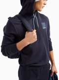 Armani Exchange ASV organic cotton hoodie with front label - 3DZMHJ - Tadolini Abbigliamento