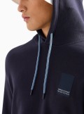 Armani Exchange ASV organic cotton hoodie with front label - 3DZMHJ - Tadolini Abbigliamento