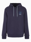 Armani Exchange ASV organic cotton hoodie with front label - 3DZMHJ - Tadolini Abbigliamento