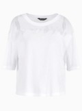 Armani Exchange ASV organic cotton cropped T-shirt - 3DYT34 1000 - Tadolini Abbigliamento