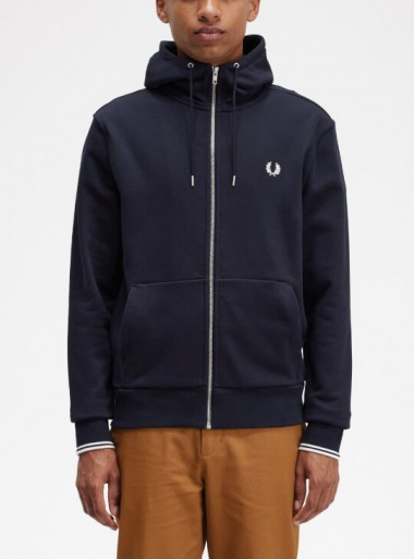 Fred Perry Felpa con cappuccio e zip intera - J7536 - Tadolini Abbigliamento