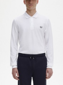 Fred Perry Long-sleeved polo shirt - M6006 100 - Tadolini Abbigliamento