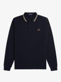 Fred Perry Polo a maniche lunghe con doppia riga - M3636 - Tadolini Abbigliamento