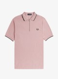 Fred Perry Crepe piqué zip neck polo shirt - M7729 - Tadolini Abbigliamento