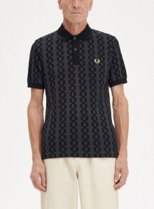 Fred Perry Cable print polo shirt - M7790 - Tadolini Abbigliamento