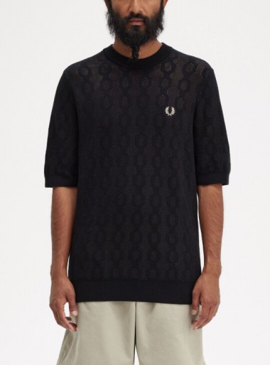 Fred Perry Open knit T-Shirt - K7622 - Tadolini Abbigliamento