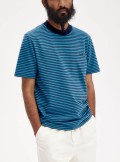 Fred Perry Fine stripe heavyweight T-Shirt - M6581 V35 - Tadolini Abbigliamento