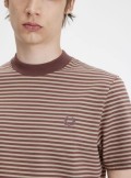 Fred Perry Fine stripe heavyweight T-Shirt - M6581 U85 - Tadolini Abbigliamento