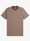 Fred Perry Fine stripe heavyweight T-Shirt - M6581 U85 - Tadolini Abbigliamento