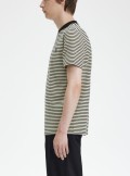 Fred Perry Fine stripe heavyweight T-Shirt - M6581 V54 - Tadolini Abbigliamento