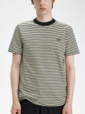 Fred Perry Fine stripe heavyweight T-Shirt - M6581 V54 - Tadolini Abbigliamento