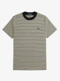 Fred Perry Fine stripe heavyweight T-Shirt - M6581 V54 - Tadolini Abbigliamento