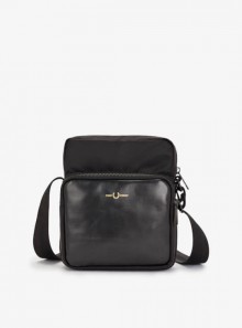 Fred Perry Nylon twill leather side bag - L7275 - Tadolini Abbigliamento